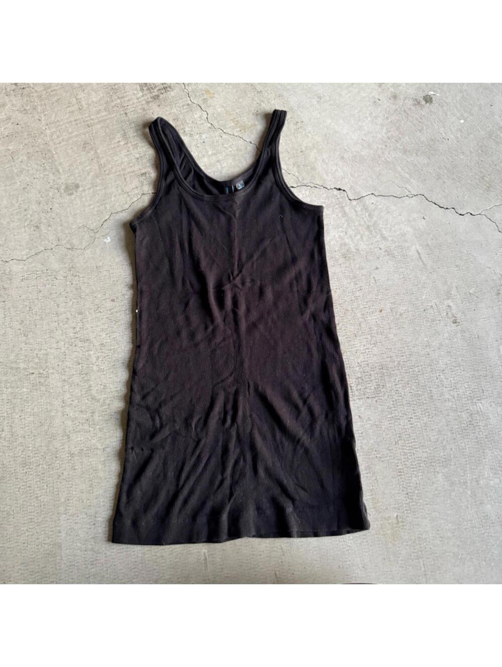 Cynthia Rowley / ribbed tank top / black / large